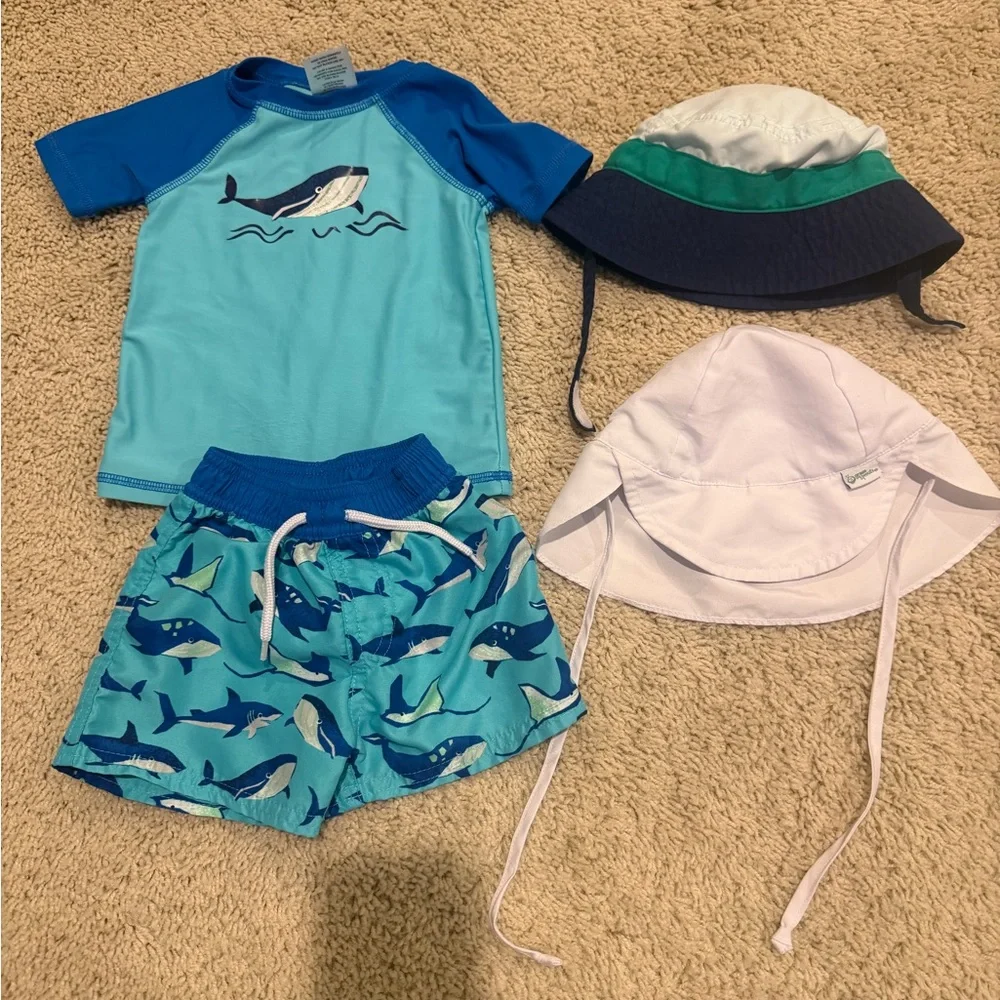 Floatimini Blue Shark Rashguard Set - Picture 4 of 7